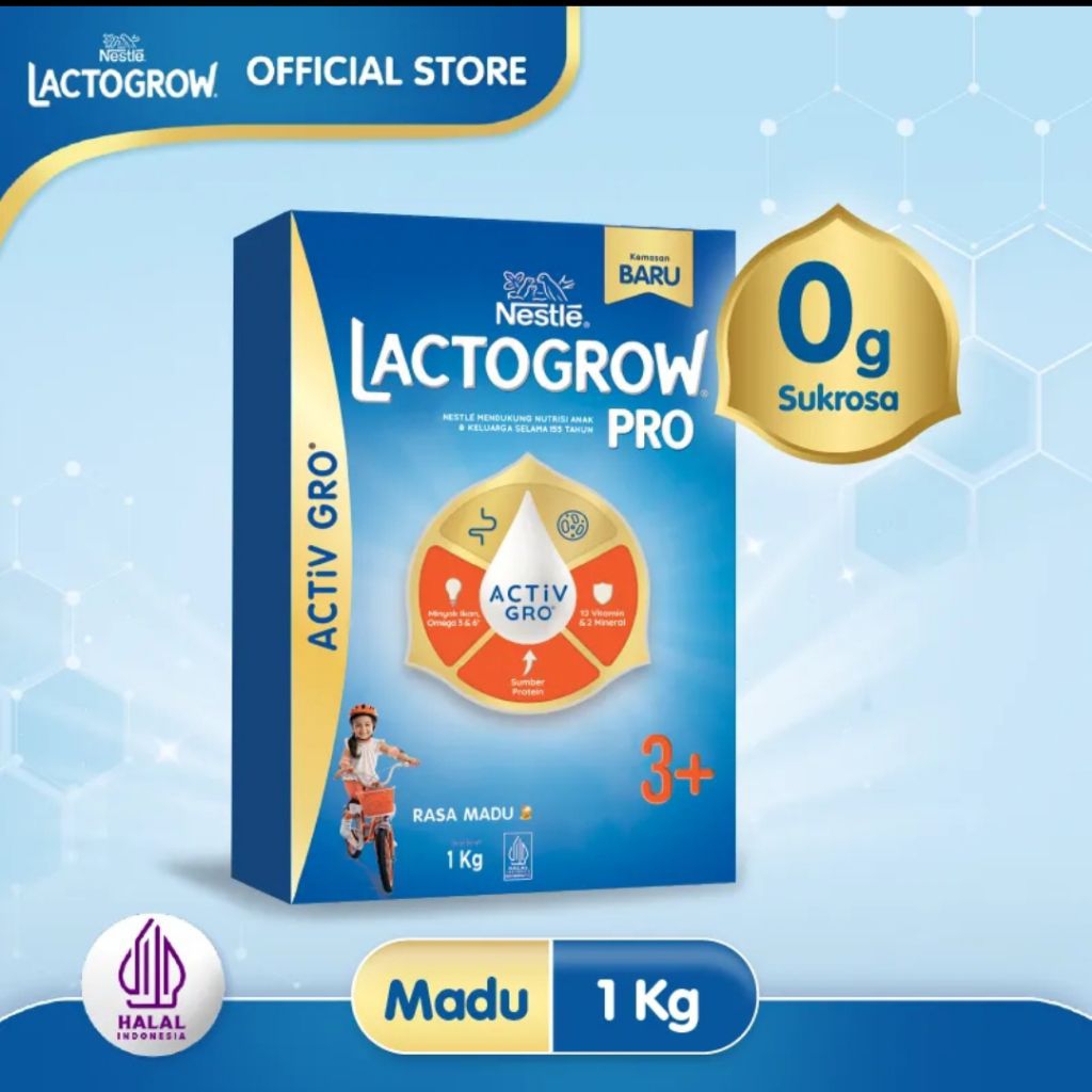 

lactogrow 3 kg rasa madu dan vanila