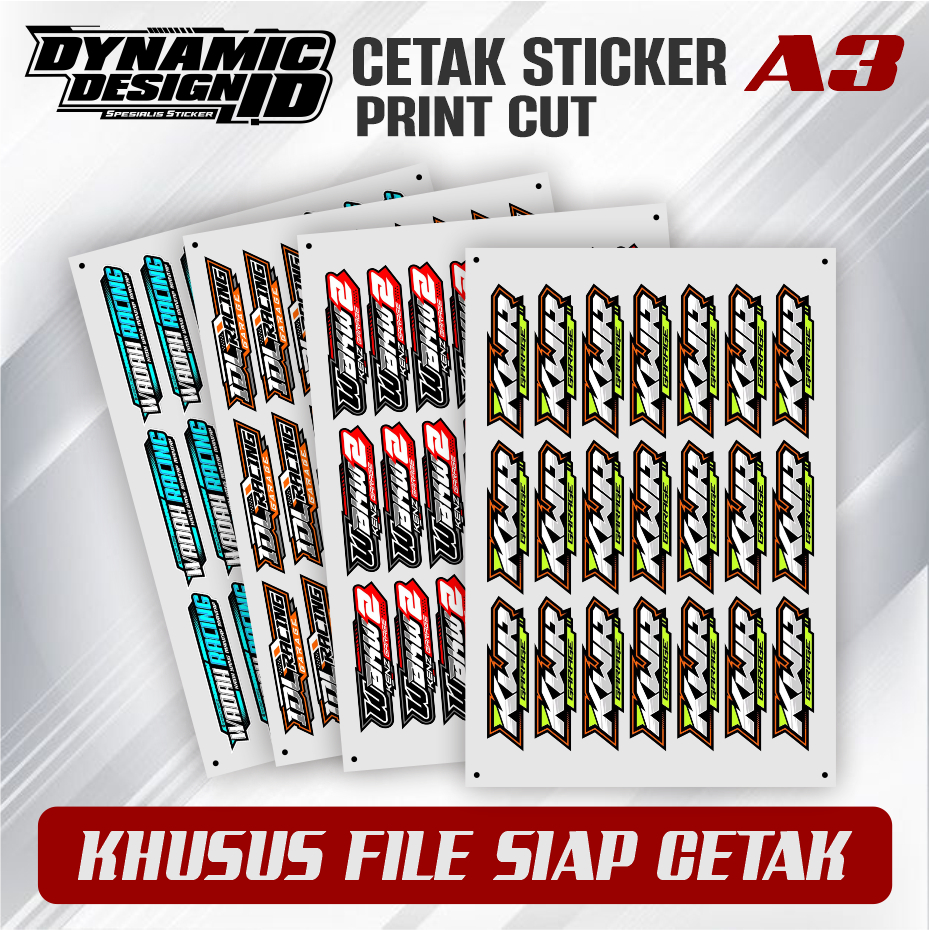 

[ Khusus File Siap Cetak ] Cetak Sticker Lembaran A3 Sudah Free Laminasi Dan Cutting Sesuai Pola
