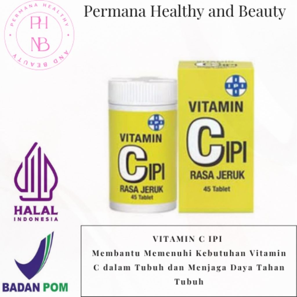 VITAMIN C IPI RASA JERUK ISI 45 TABLET / VITAMIN C IPI TABLET HISAP / VITAMIN ANAK dan DEWASA
