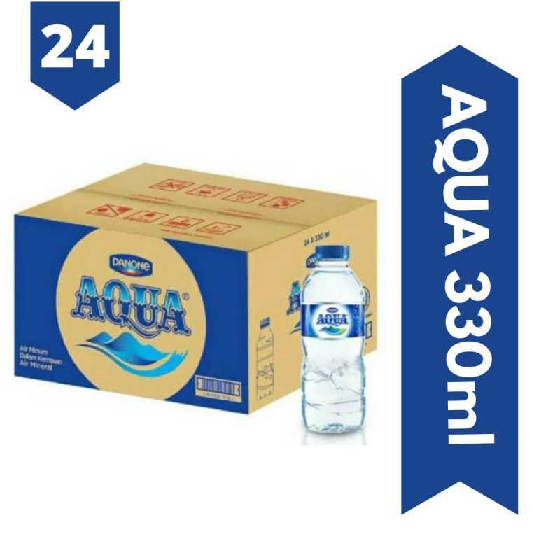 

Air Aqua 330 ml, air mineral 1 dus isi 24 botol
