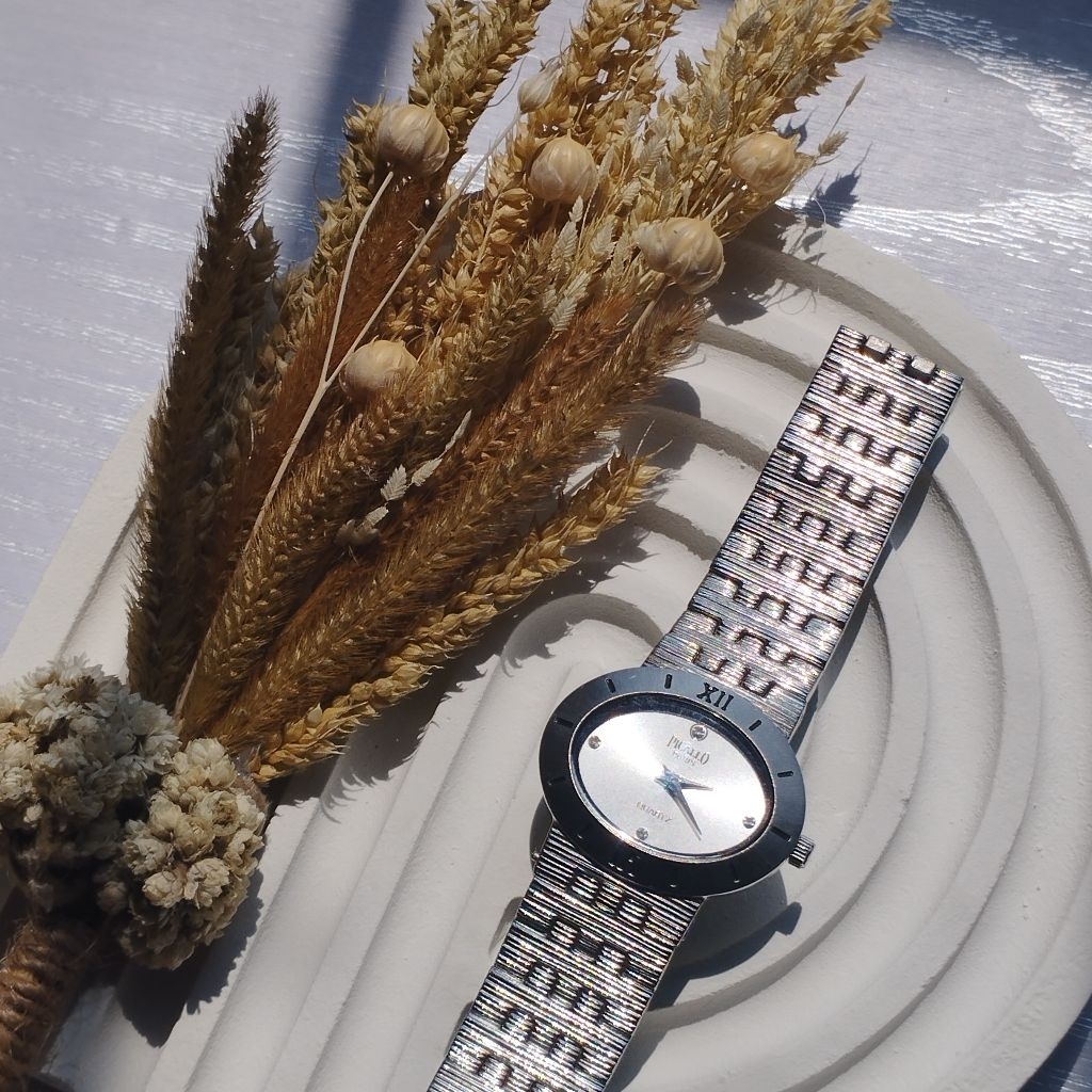 Jam tangan Picallo Paris Original Jam Tangan Wanita Silver Plating