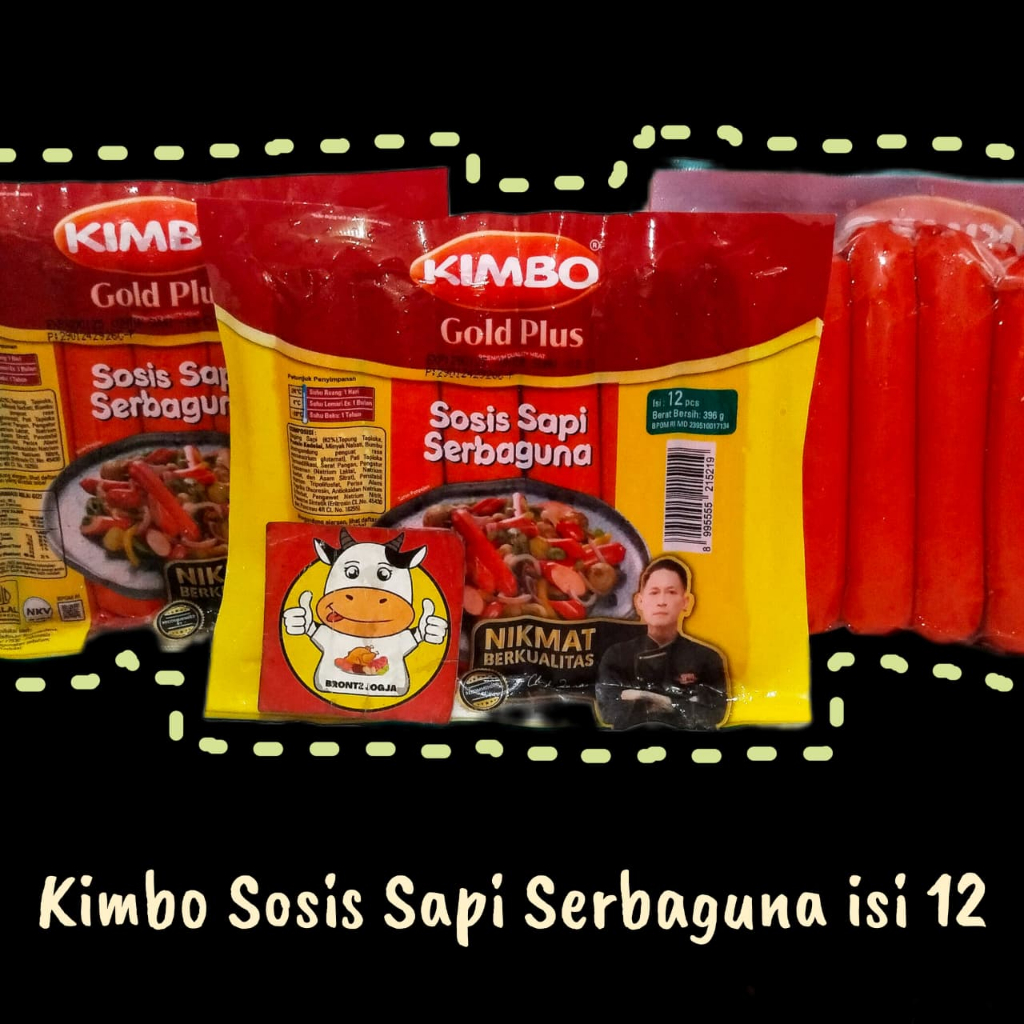 

KIMBO SOSIS SERBAGUNA ISI 12PCS-FROZEN FOOD-BRONTZ JOGJA