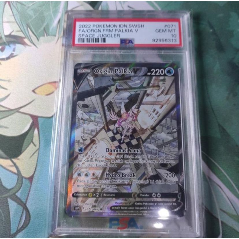 Kartu Pokemon TCG ID Indonesia SWSH S10P Origin Forme Palkia V SR AA PSA 10