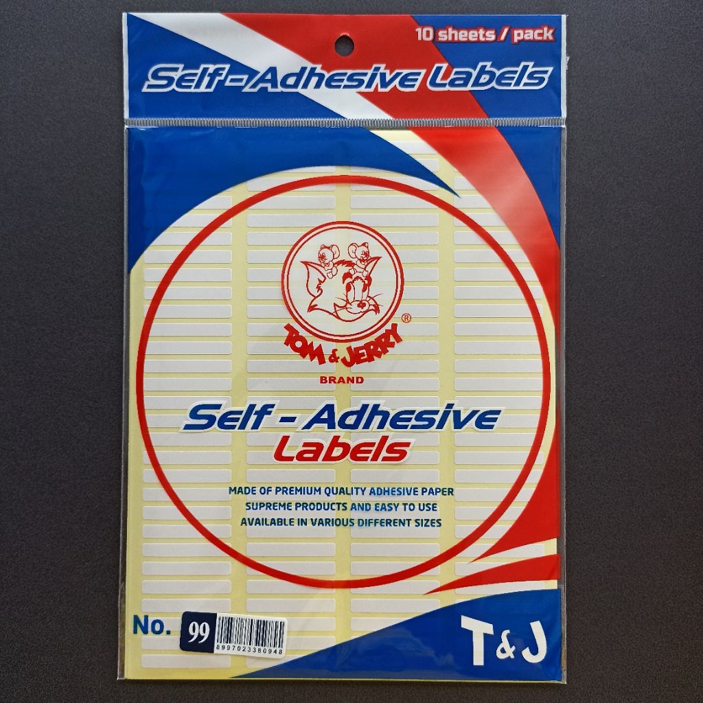 

Tom Jerry Label No.99 | Label Polos Ukuran 5X34 mm Kotak | Self Adhesive 1.160 Labels