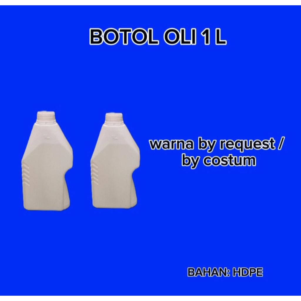 BOTOL OLI 1 L - BAHAN HDPE