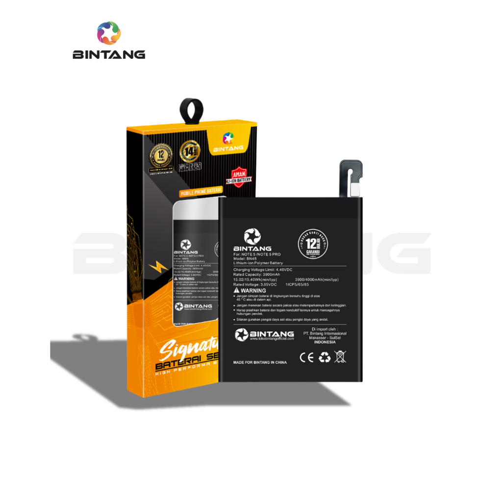 BATERAI BINTANG  XIAOMI REDMI NOTE 5/BN45