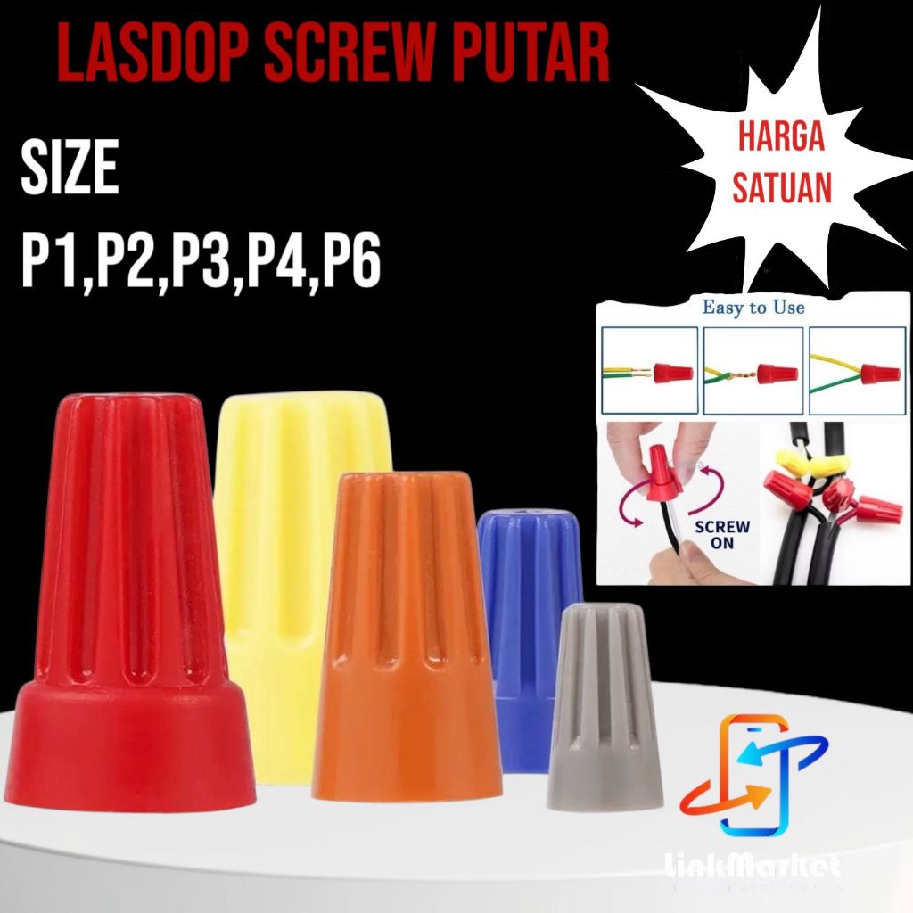 1 PCS Lasdop 1mm / lasdop 2mm/lasdop 3mm/Lasdop 4mm / Lasdop 6mm satuan Lasdop P1 P2 P3 P4 P6 Konekt