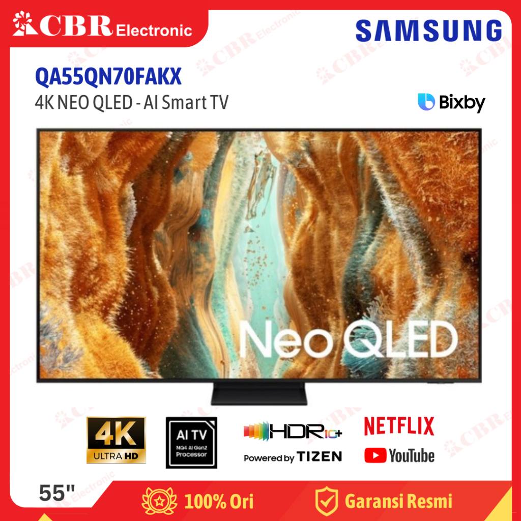 TV SAMSUNG 55 Inch LED QA55QN70FAKX (4K NEO QLED - AI Smart TV)