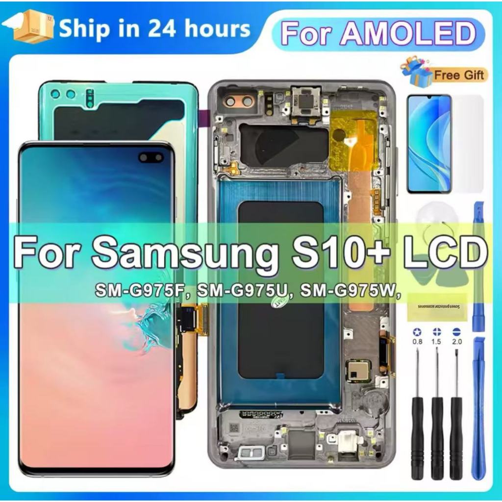 Original S10 plus screen replacement, ORI For Samsung S10 Plus G975F G975F/DS LCD Display Touch Scre