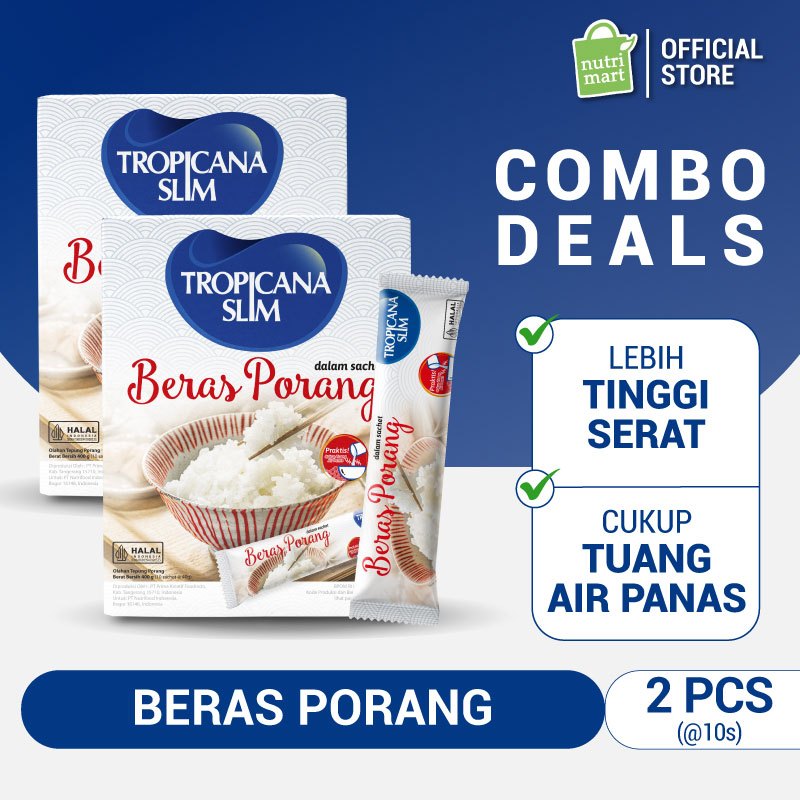 

Twin Pack - Tropicana Slim Beras Porang Instant Box 10 sachet– Konjac Rice Shirataki