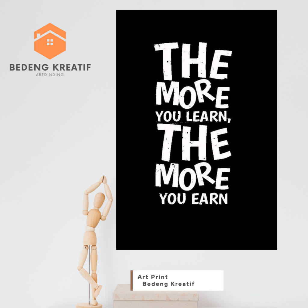 Poster dinding kata kata motivasi Hiasan dekorasi kamar cowok (Kode S)