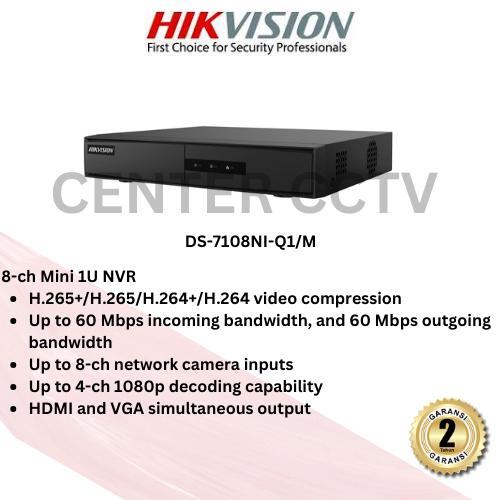 NVR HIKVISION DS-7108NI-Q1/8P/M POE 8 CH SUPPORT POE ONVIF 8CH