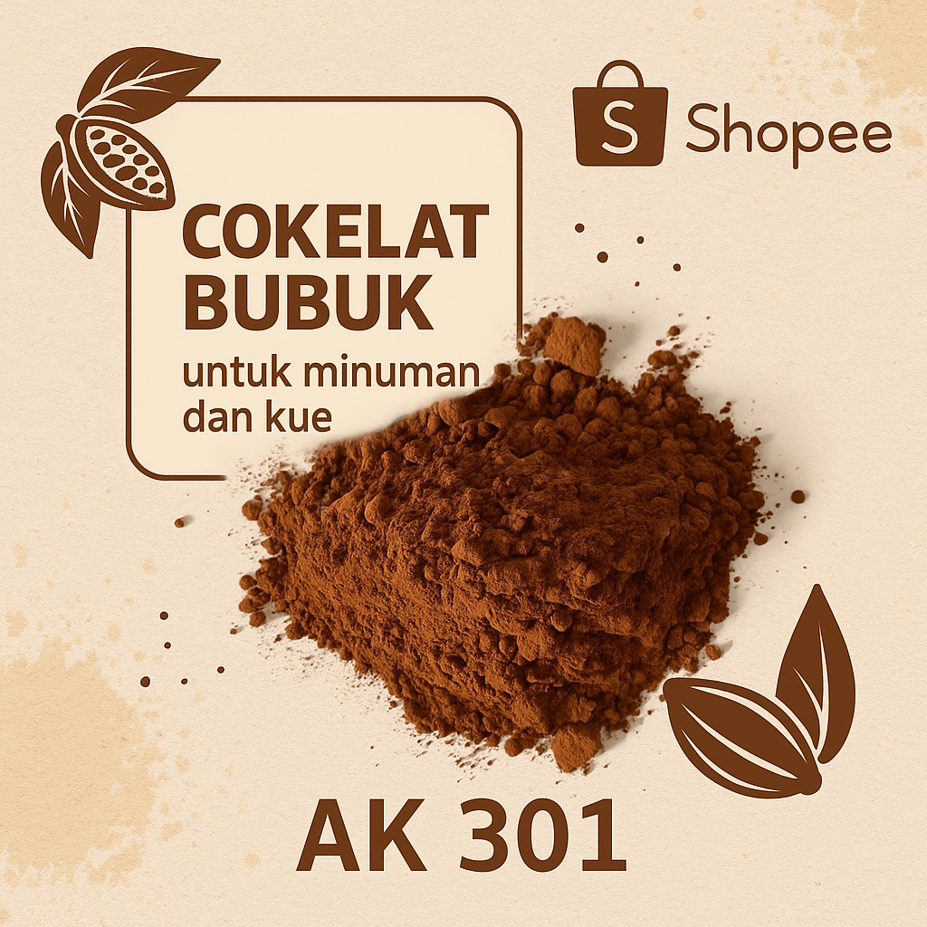 

Cocoa Powder Aneka Kakao AK 901/ AK 300 / AK 370 / AK 301 25 Kg 1 Sak Cokelat Bubuk Kue Daan Minuman Premium 100% Tanpa Campuran Gula (Untuk Brownies, Cookies, Kue, Minuman)