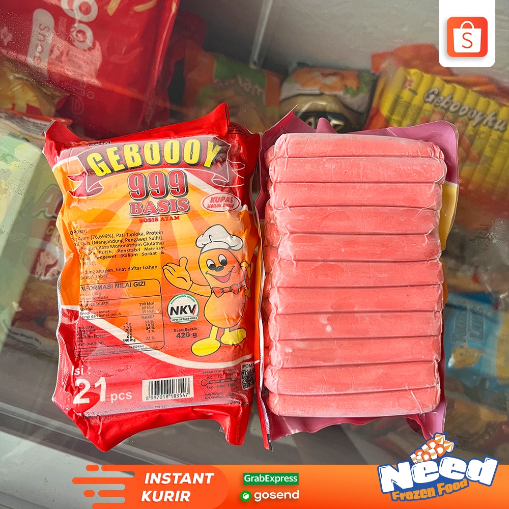 

GEBOOOY 999 CHICKEN SAUSAGE | GEBOOOY 999 SOSIS AYAM 21 PCS MERAH PUTIH