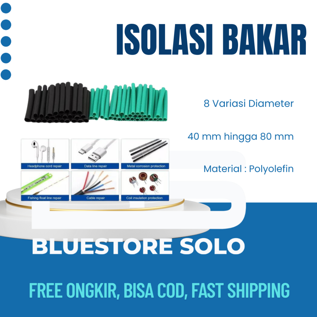 Isolasi Bakar Heat Shrink Kabel Isolasi Bakar Selotip Bakar Lem Kabel Solasi Bakar