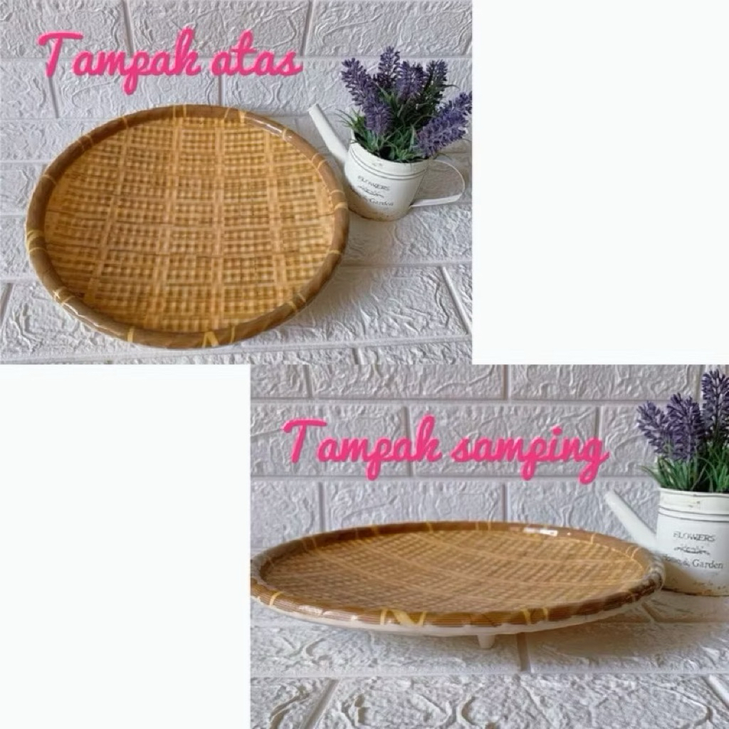 Piring Melamin Unica - Piring Melamin motif Bambu - Piring Anyam