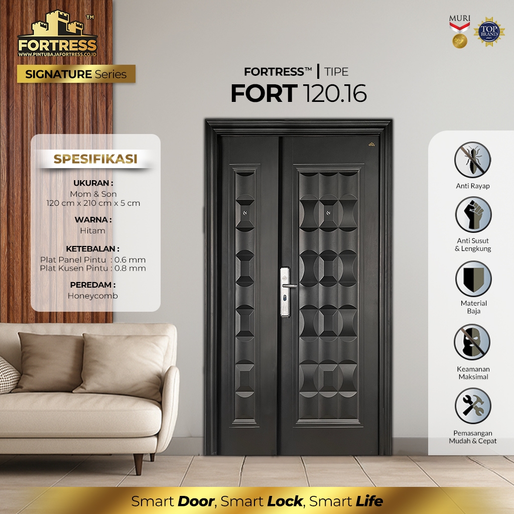 PINTU BAJA FORTRESS TYPE FORT 120 BLACK SERIES - JABODETABEK