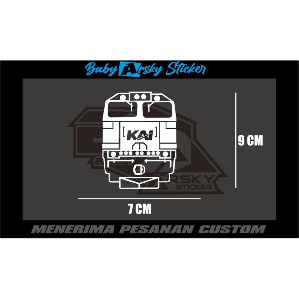 sticker cutting Lokomotif KAI