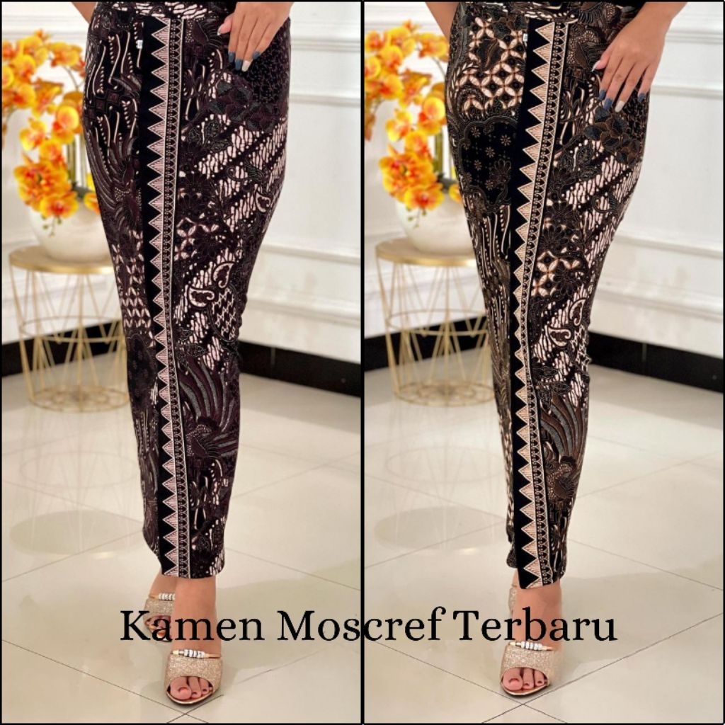 [ROK BALI] Kamen Moscref Jadi Strait Motif Terbaru Melar Rok Bali Fashion Wanita Kain Panjang Nyaman