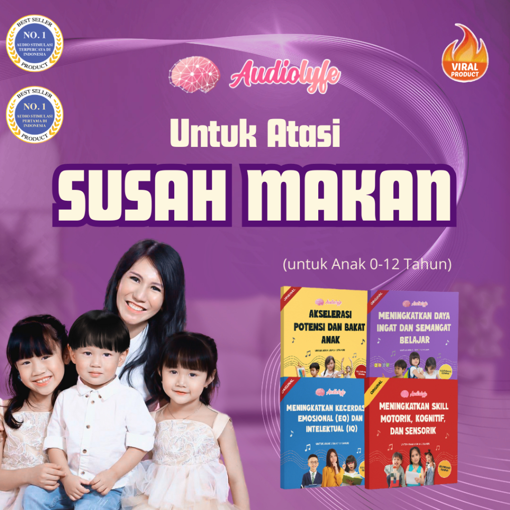 Paket Lengkap Audiolyfe 4 in 1 Untuk Atasi Anak Susah Makan