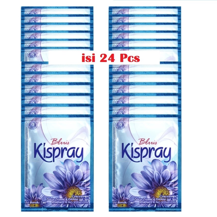 Pewangi Pakaian Kispray Bluis Biru Renceng Sachet 25 x 6 ml