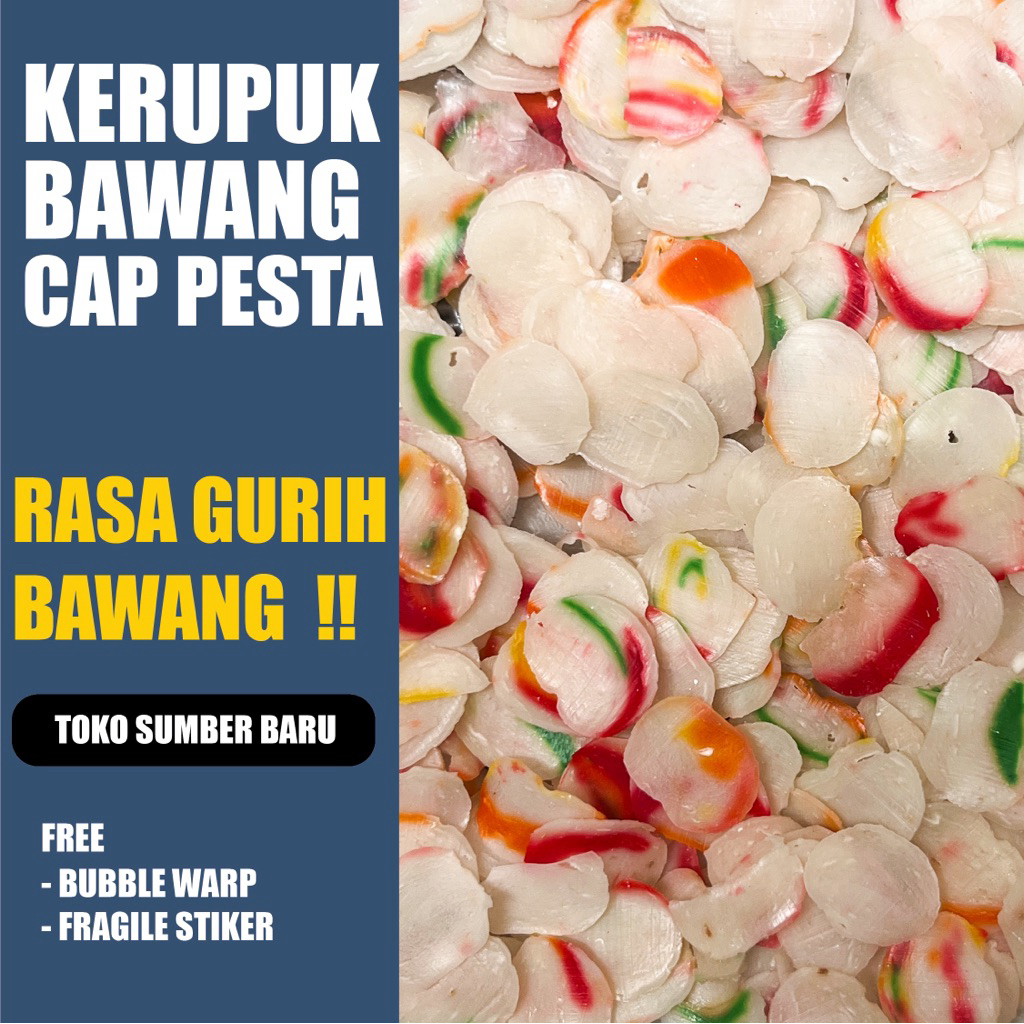 

KERUPUK MENTAH KERUPUK BAWANG CAP NURI 500gr / 250gr