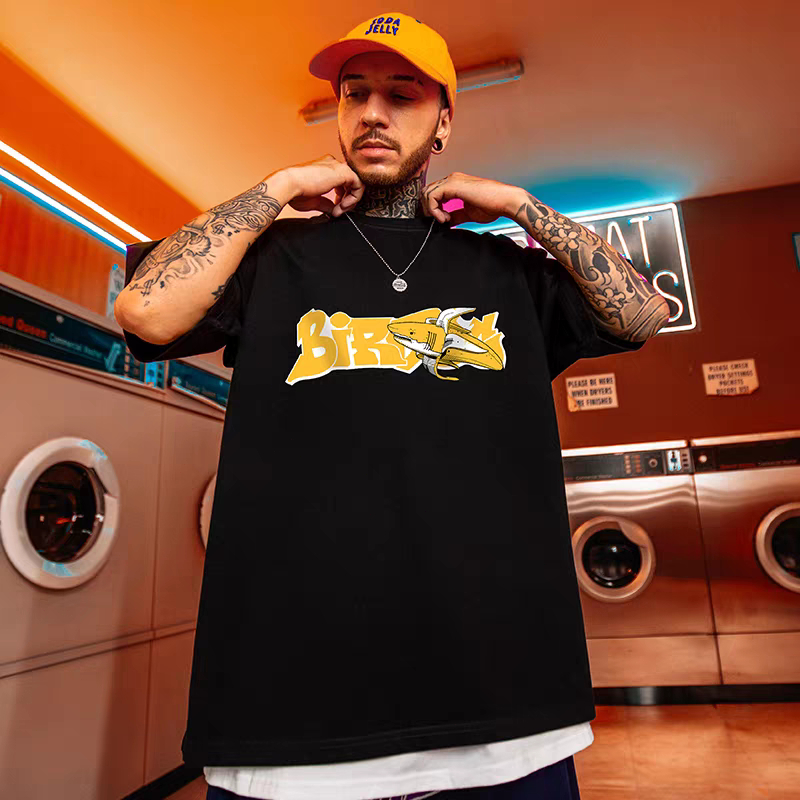 Item musim panas Kaos Pendek Pria Couple, katun segar, huruf keren, gaya street Americana. Dukungan 