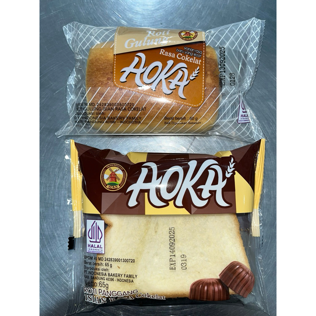 

Aoka roti gulung dan roti panggang rada cokelat