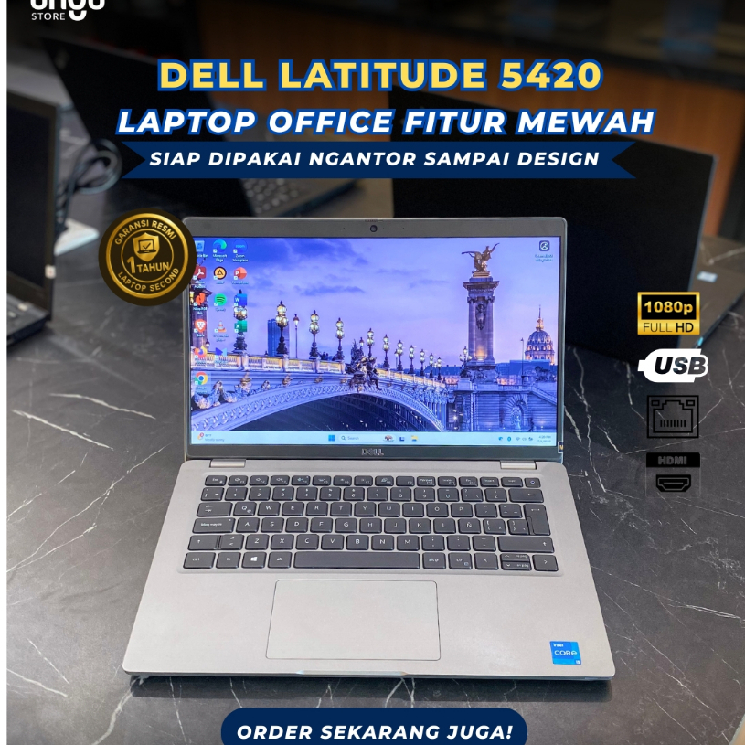 Laptop Second Dell 5420 I5 Gen 11 Ram 8GB Second Mulus Bergaransi