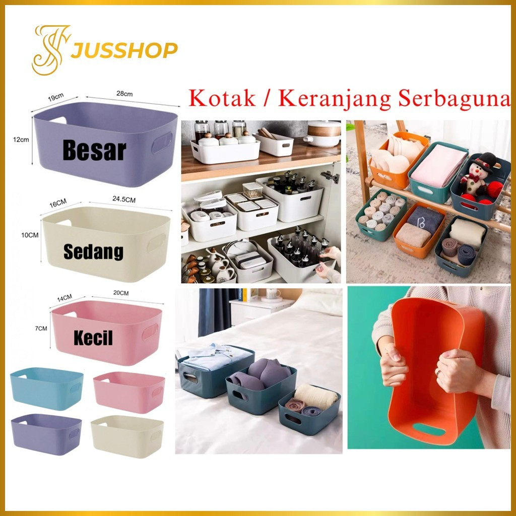 Kotak Penyimpanan Serbaguna Box Kotak Plastik Penyimpanan Keranjang Storage Box Organizer Serbaguna