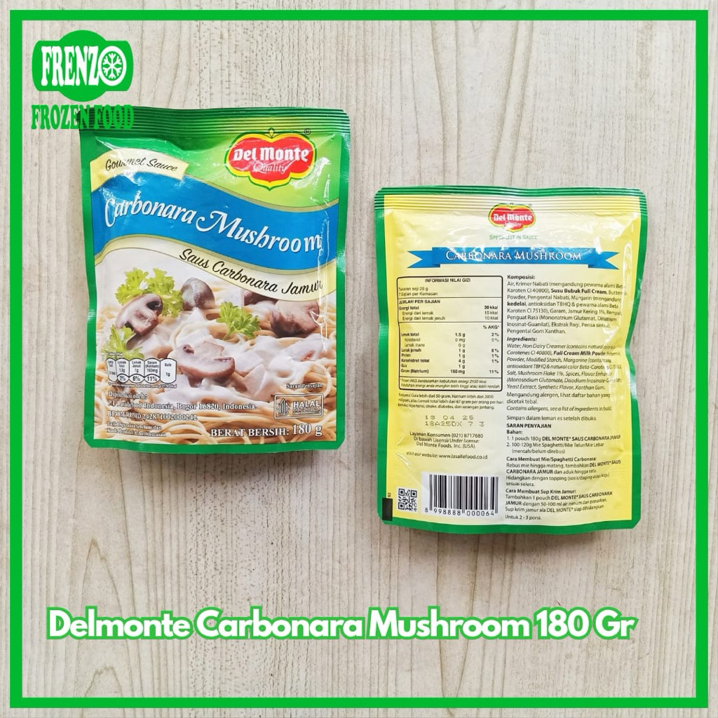 

Delmonte Carbonara Mushroom 180 Gr