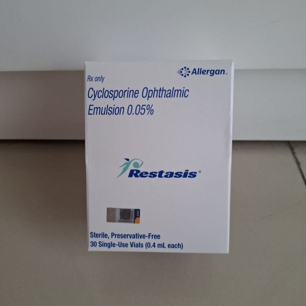 Allergan Restasis Cyclosporine Opthalmic Emulsion 0,05%, Preservative-Free, 30 Single Use Vials 0,4 