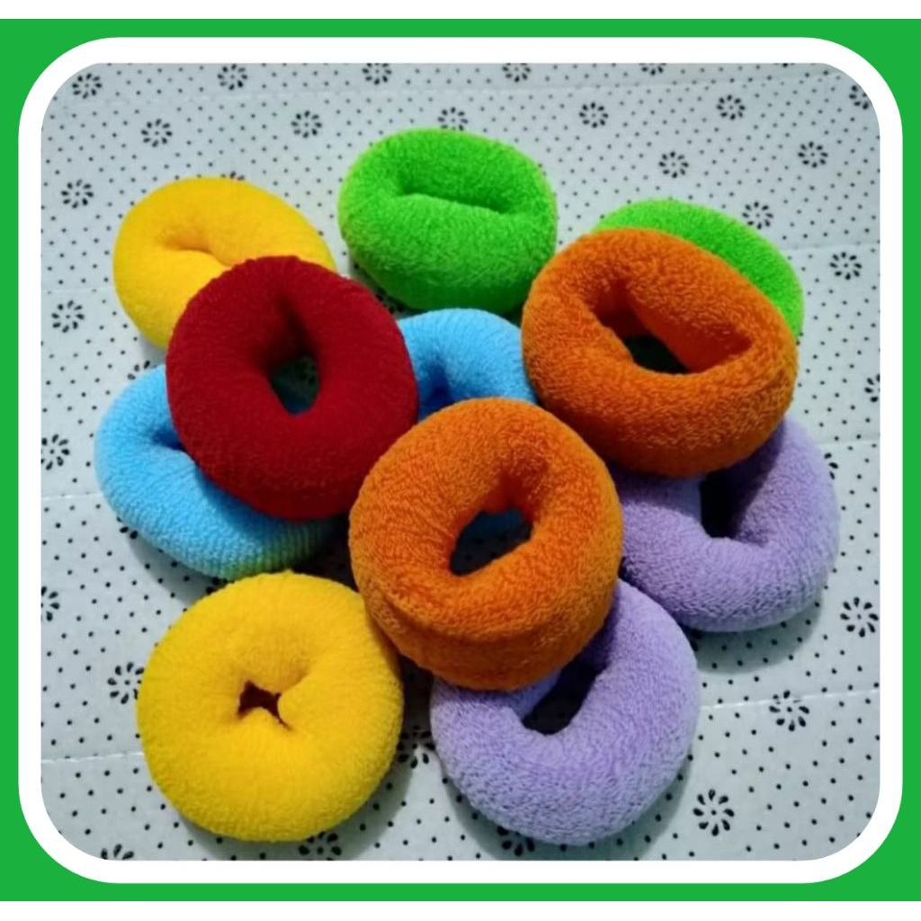 Ikat rambut Donat Besar Ikat rambut besar Ikat rambut elastis Korea