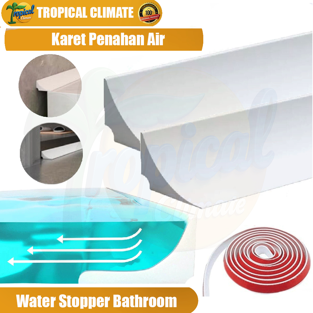 Water Stopper Kamar Mandi Karet Penahan Air Pembatas Air Silikon Lentur Anti Banjir Door Seal Dapur 