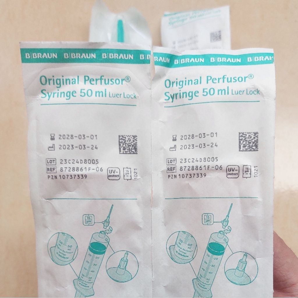 B BRAUN Original Syringe Perfusor 50 ml Luer Lock Orange