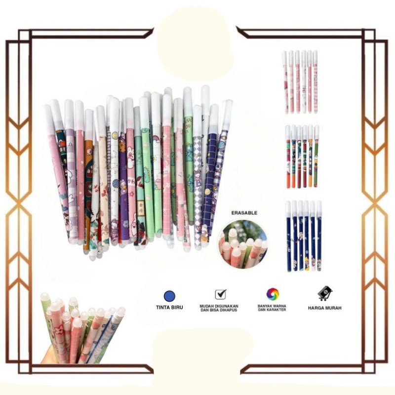 

Pulpen Gel Pena Bisa Hapus Bolpoin Erasable Pen Estetik Anak Sekolah Ballpoint Bolpen Karakter Tinta Viral IJNC