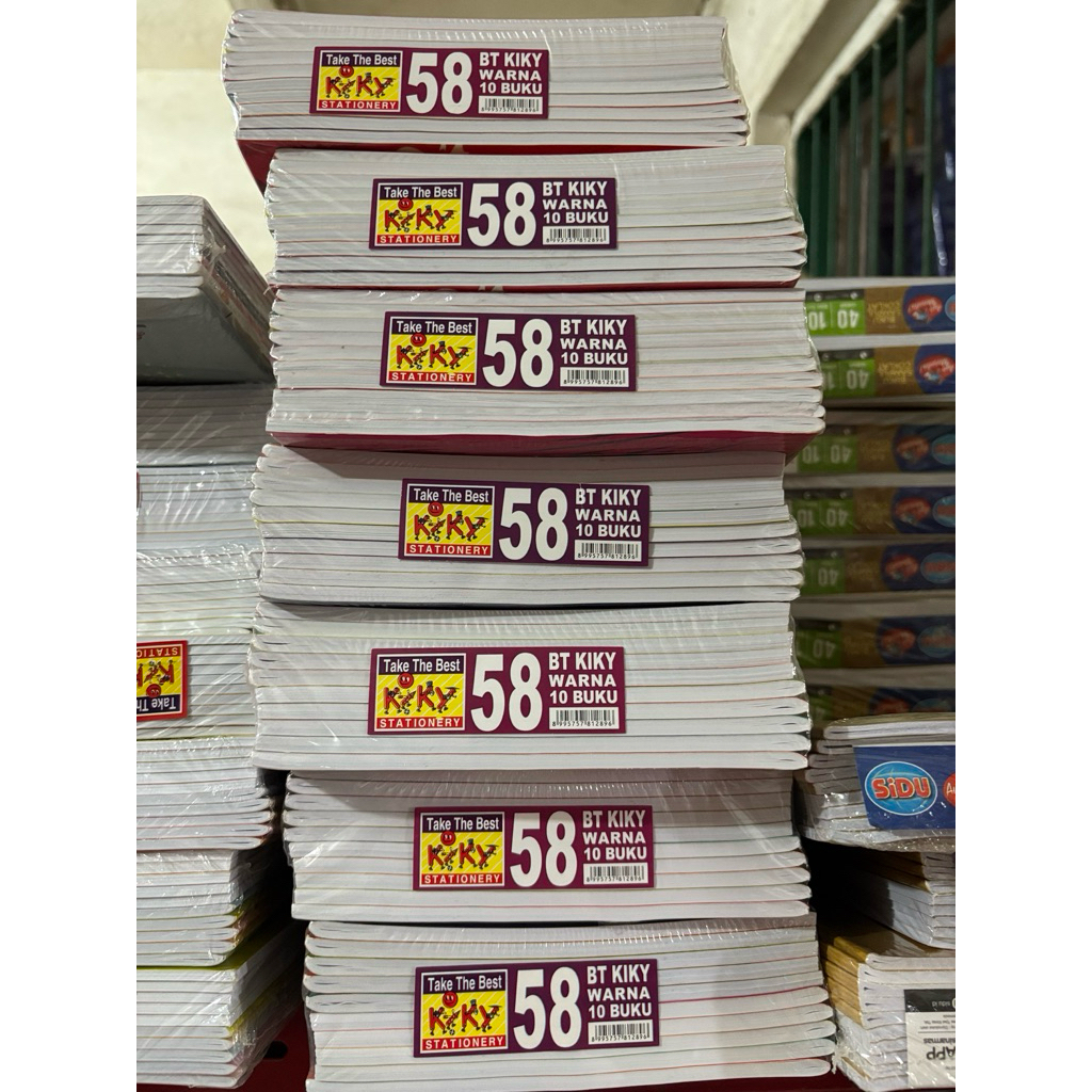 

[1 Karton] 1 Dus Buku Tulis Kiky 58 Lembar Isi 24 Pack