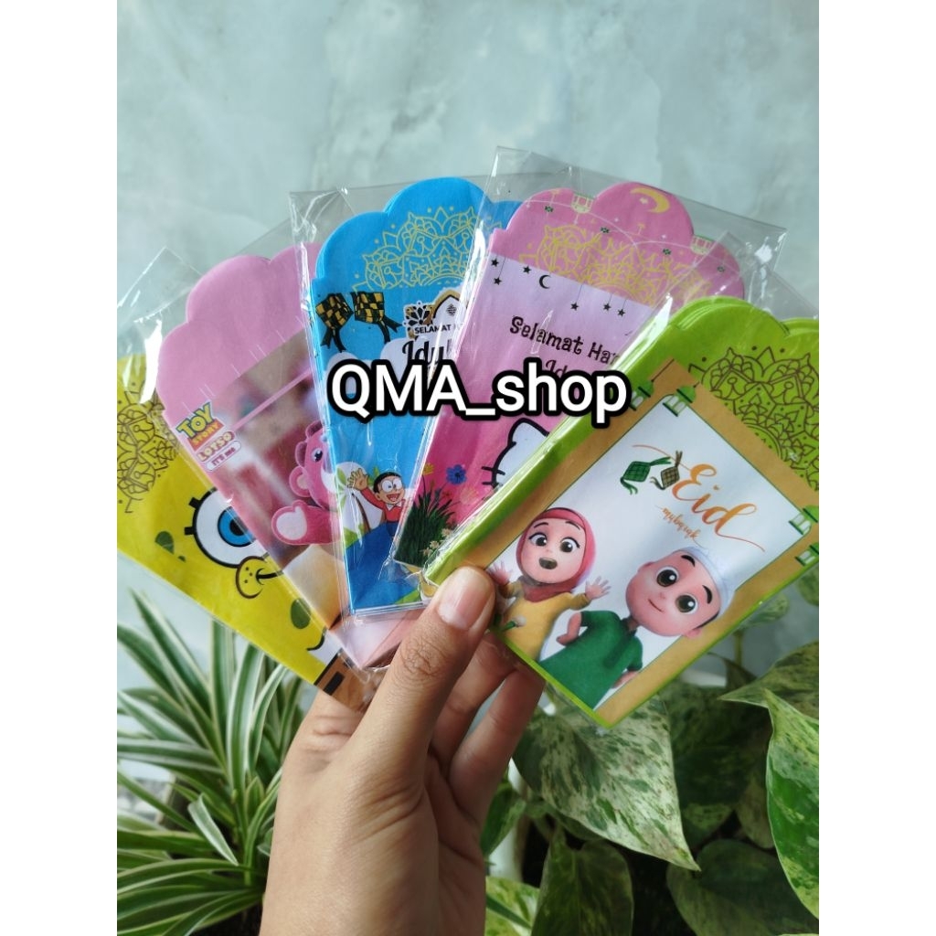 

RANDOM 5 Pack (50 Pcs) Amplop Lebaran HVS Seri Kartun