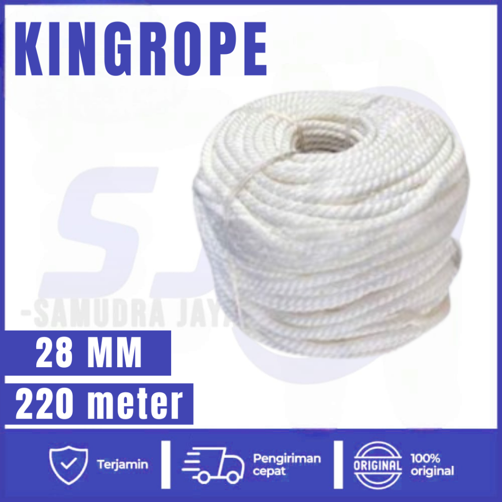 

Tali Tambang Nilon PP Multifilament 28mm 3 Strand