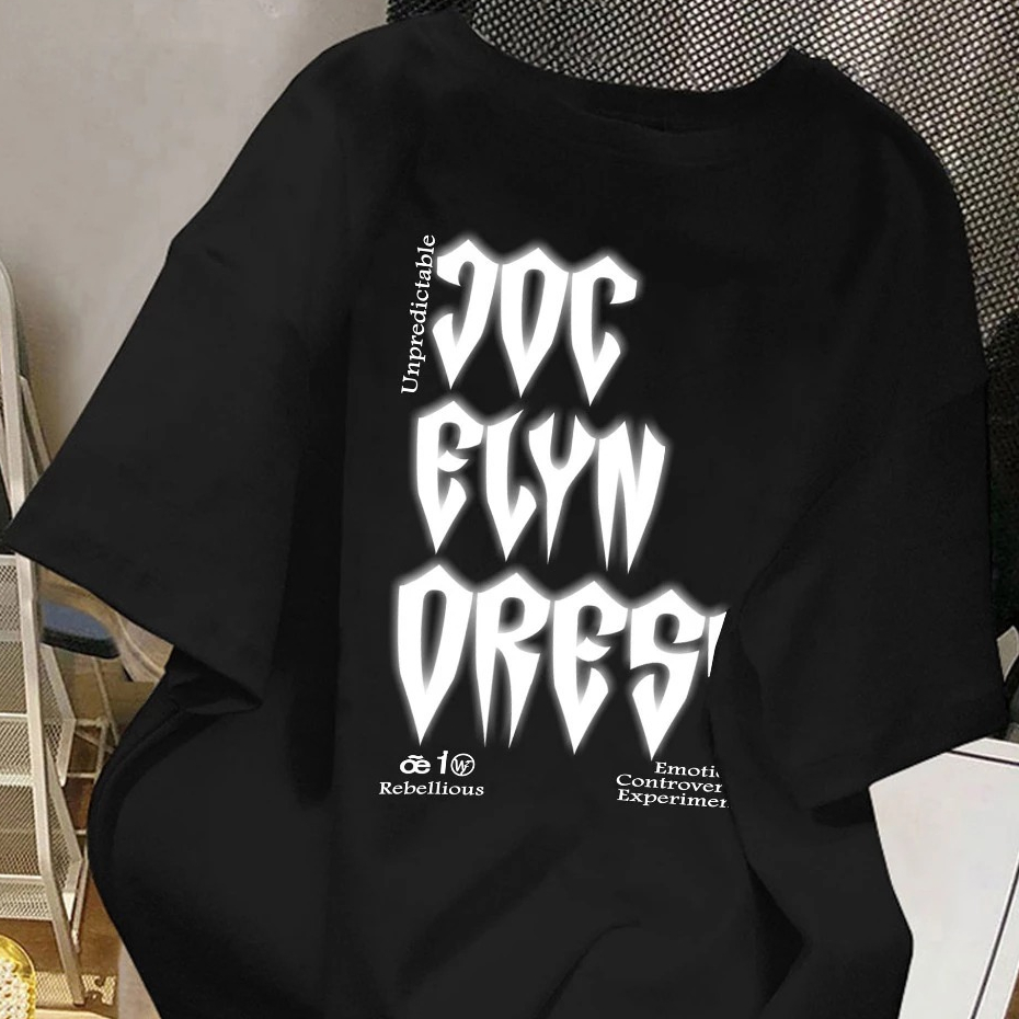 Kaos oversize Pria-Wanita-Terbaru Motif Jocelyn Oversized Gothic Tee Oversize T-Shirt Unpredictable 