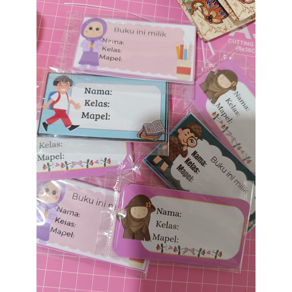 

cetak label nama buku