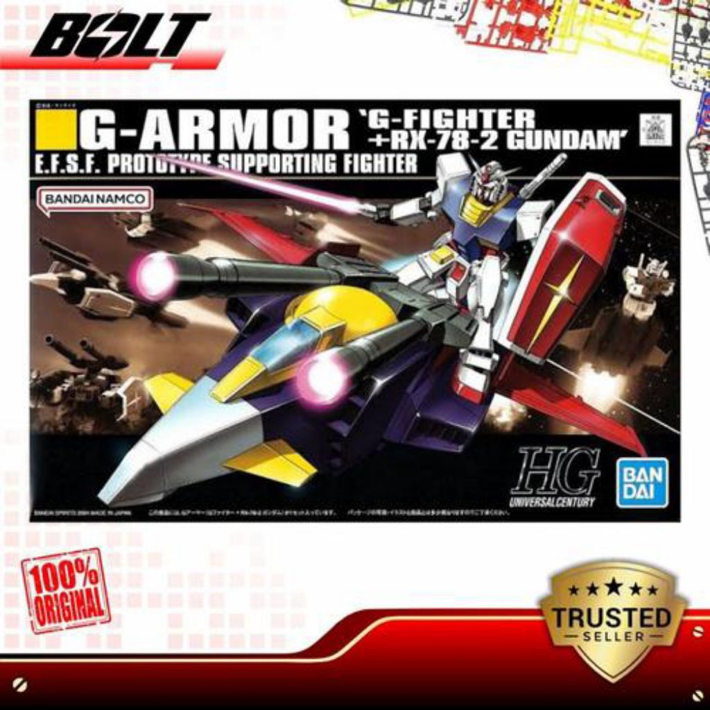 HGUC G Armor HG G Fighter and RX 78 2 Gundam