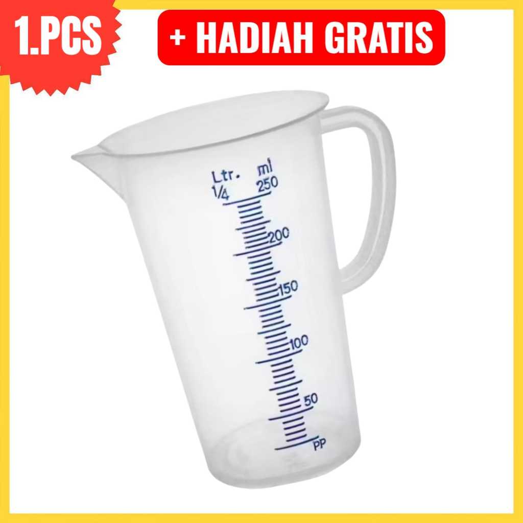 Gelas Ukur 250 ML Green Leaf/Gelas Takar 250 ML Plastik Merk Green Leaf