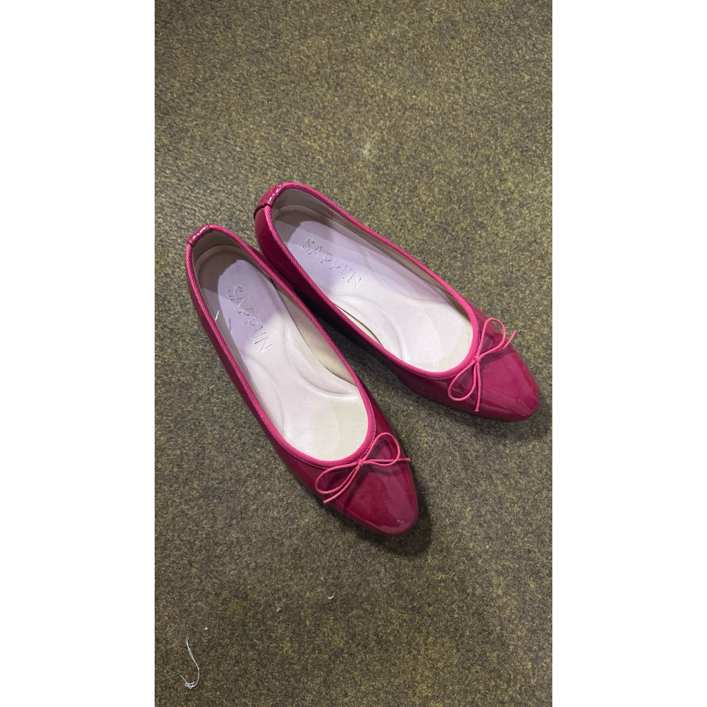 SEPATU HEELS MERAH HAK TAHU 4CM MERK SAPPUN ORIGINAL