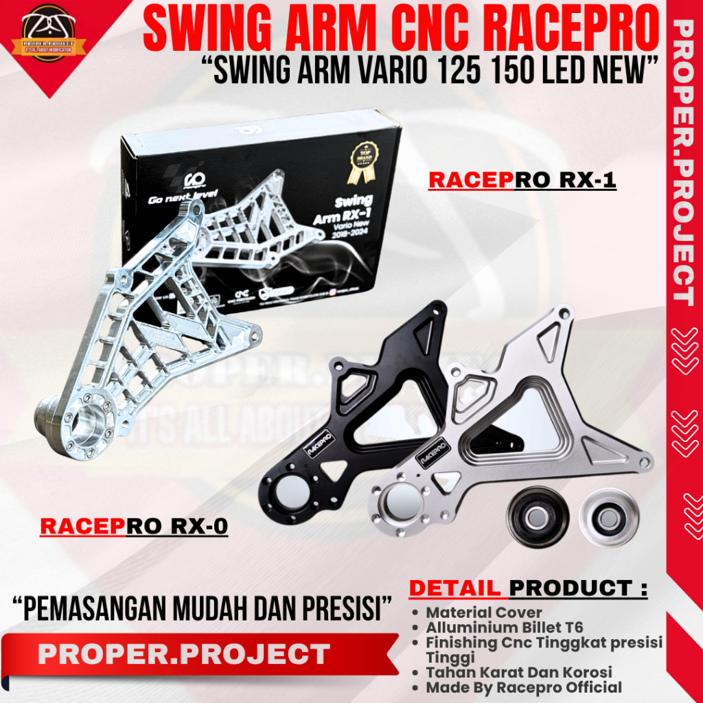 SWING ARM RACEPRO SWING ARM VARIO LED NEW SWING ARM RX-0 SWING ARM RX-1 SWING ARM CNC VARIO 125 150