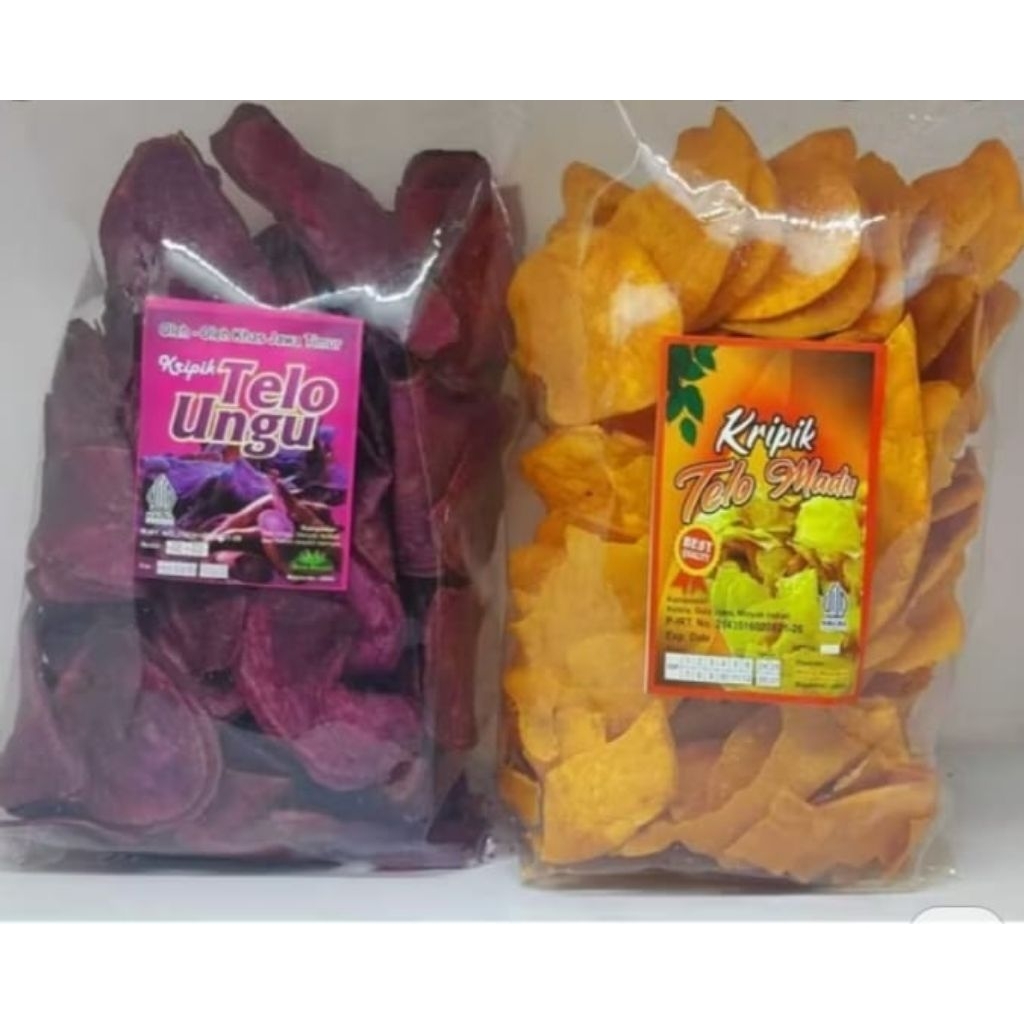 

Camilan Kripik Ubi/Kripik Ketela/Kripik Telo Ungu & Telo Madu Kemasan(100gr)