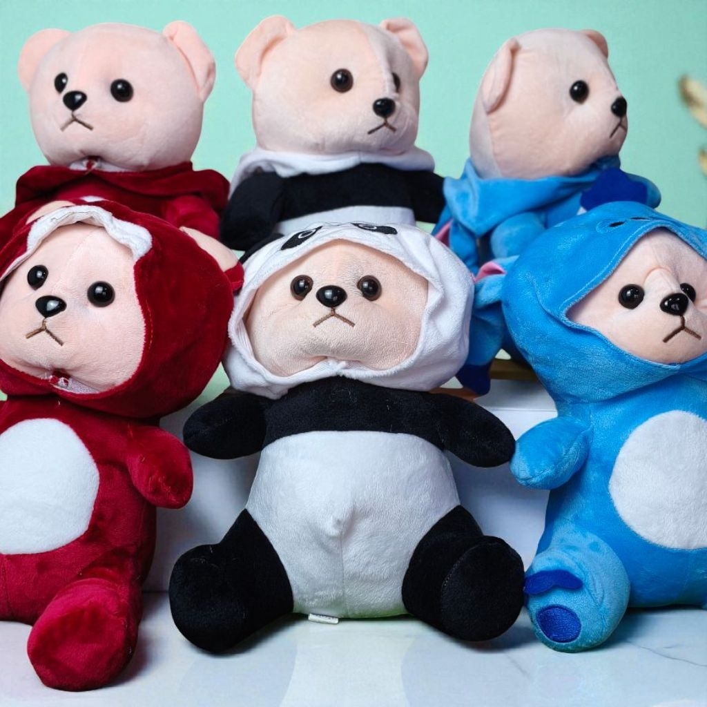 BONEKA LUCU BERUANG TEDDY BEAR HOODIE