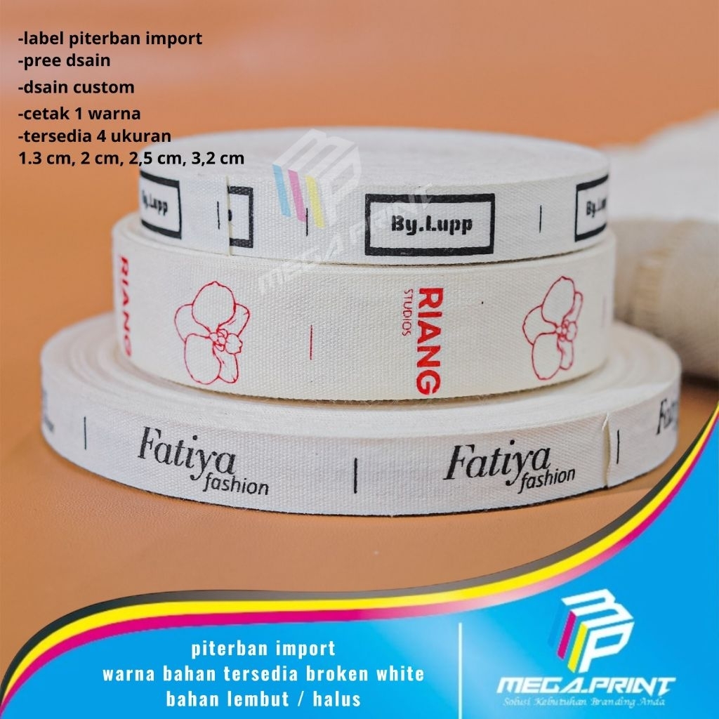 

label baju 500pcs/30m label baju/label custom/label nama /label katun import