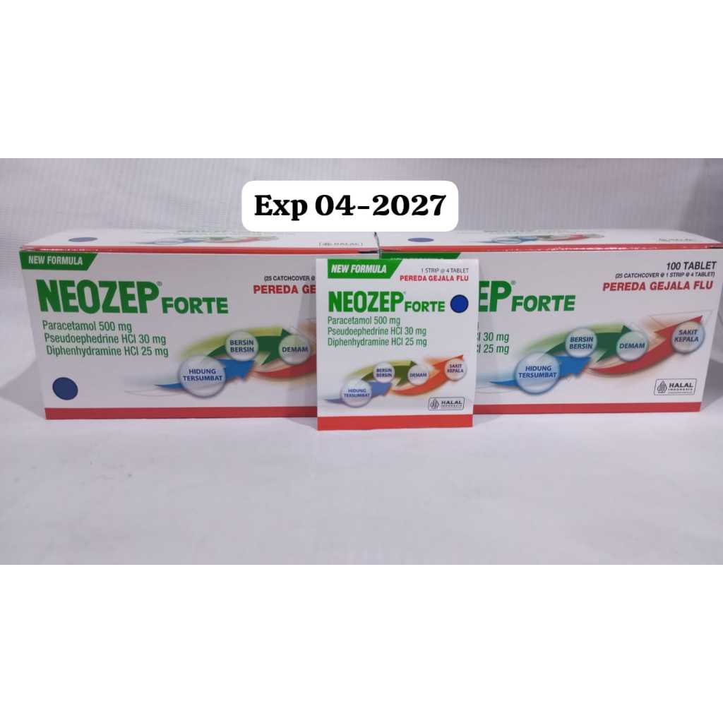 Neozep forte 1 box isi 100 tablet Termurah