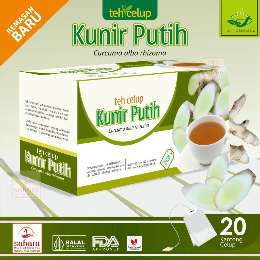 

teh herbal kunir putih curcuma alba obat terapi kanker, dan tumor, atasi maag, penambah nafsu makan
